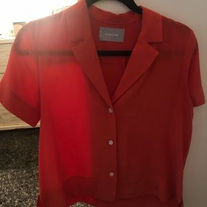 Everlane Silk Short Sleeve Button Down